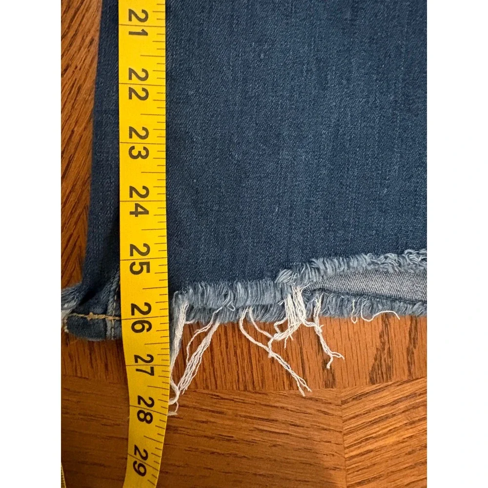 Judy Blue Cropped Boot Jeans Medium Wash Frayed Hem Size 5/27 Womens‎